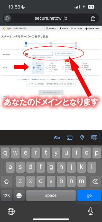 スターレンタルサーバーの申し込みで大事な部分!